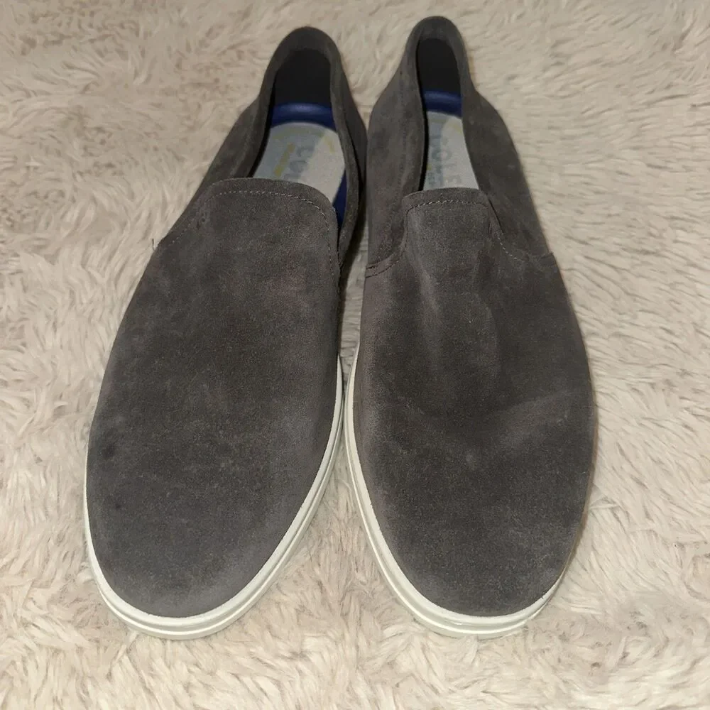 Cole Haan Grand 360 Men’s Grand Ambition Slip On Shoes.  Gray Suede.  10.5 $130